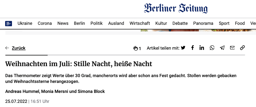 Weihnachtsbäume und Klimawandel